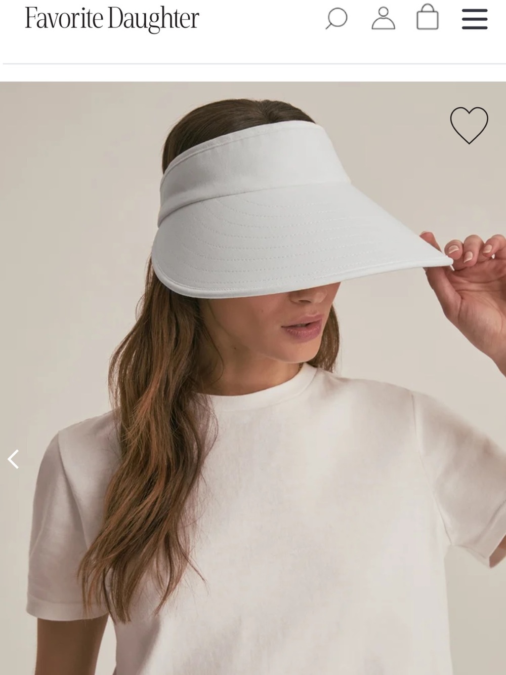 Favorite Daughter White Sun
Visor one size like new